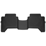 Black Husky X-act Contour second row rubber floor liners for 2019-2023 Ford Ranger SuperCrew Cab.