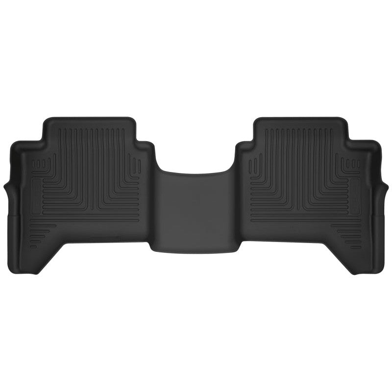 Black Husky X-act Contour second row rubber floor liners for 2019-2023 Ford Ranger SuperCrew Cab.