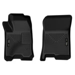 Husky Liners WeatherBeater black cargo liner with raised edges and non-slip surface for Chevrolet Colorado and GMC Canyon.