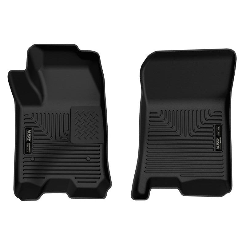 Husky Liners WeatherBeater black cargo liner with raised edges and non-slip surface for Chevrolet Colorado and GMC Canyon.
