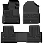 Husky Liners Weatherbeater black front and second-row floor liners for 2023-2026 Honda Pilot.