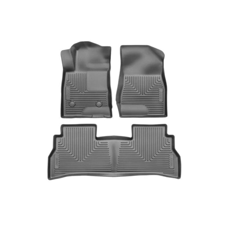 Black Husky Liners Weatherbeater front and second row floor liners for 2024-2026 Buick Envista and Chevrolet Trax.
