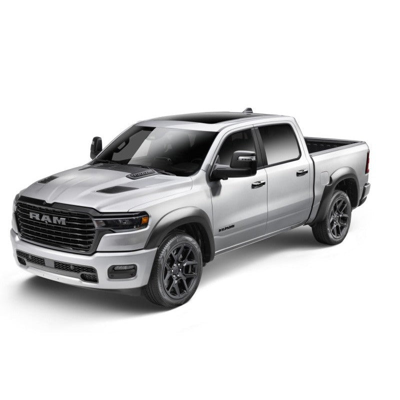 Set of four Husky Liners Extend-A-Fender style matte black fender flares for 2025-2026 Ram 1500 trucks.