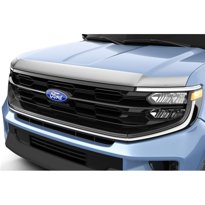 Chrome Husky Liners Aeroskin hood protector mounted flush on a 2025-2026 Ford Expedition