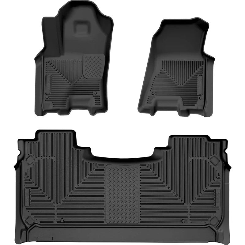 Husky Liners Weatherbeater black 3-piece front and rear floorliner set for 2025-2026 Ram 1500 Crew Cab.