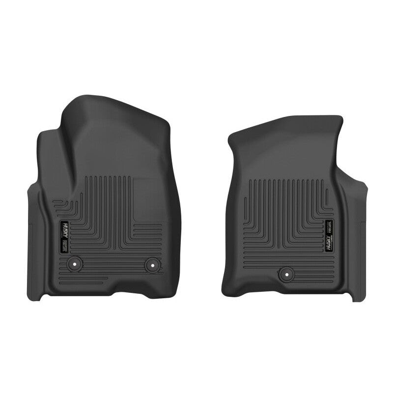 Husky Liners X-act Contour black rubberized front floor mats with StayPut Cleats for 2021-2026 GM SUVs