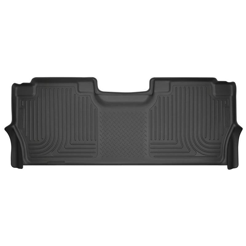 Husky Liners WeatherBeater black rear floor liners part 14401 for Ford F-150 and Super Duty trucks.