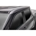 Husky Liners 4-piece set of dark smoke low profile window ventvisors for a 2022-2026 Toyota Tundra CrewMax.