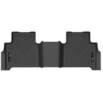 Black Husky Liners WeatherBeater 2nd seat floor liners with FormFit Edge and StayPut Cleats for Jeep and Chevrolet.