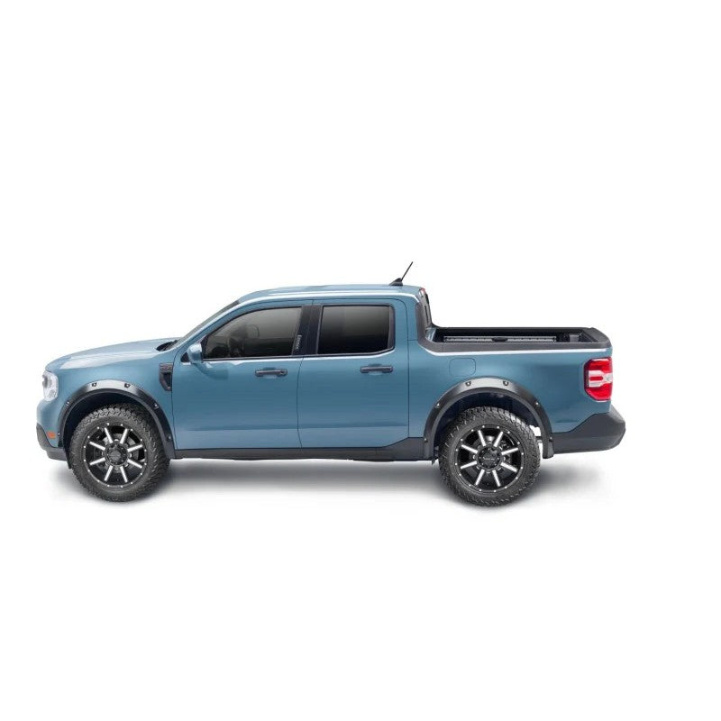Set of four matte black Husky Liners Pocket Style Fender Flares with stainless steel rivets for 2022-2026 Ford Maverick