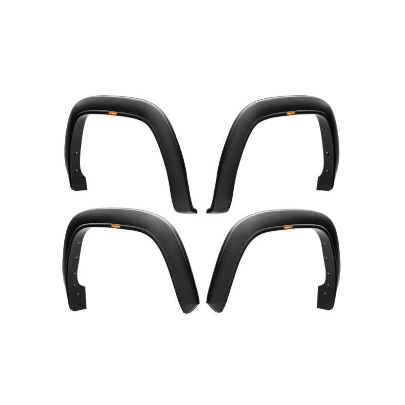 Husky Liners RVL matte black fender flares with integrated LED lights and mud flaps for 2022-2026 Toyota Tundra