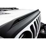 Husky Liners Aeroskin Lightshield PRO with amber LEDs on a matte black 2023-2026 Ford F-250 Super Duty hood.