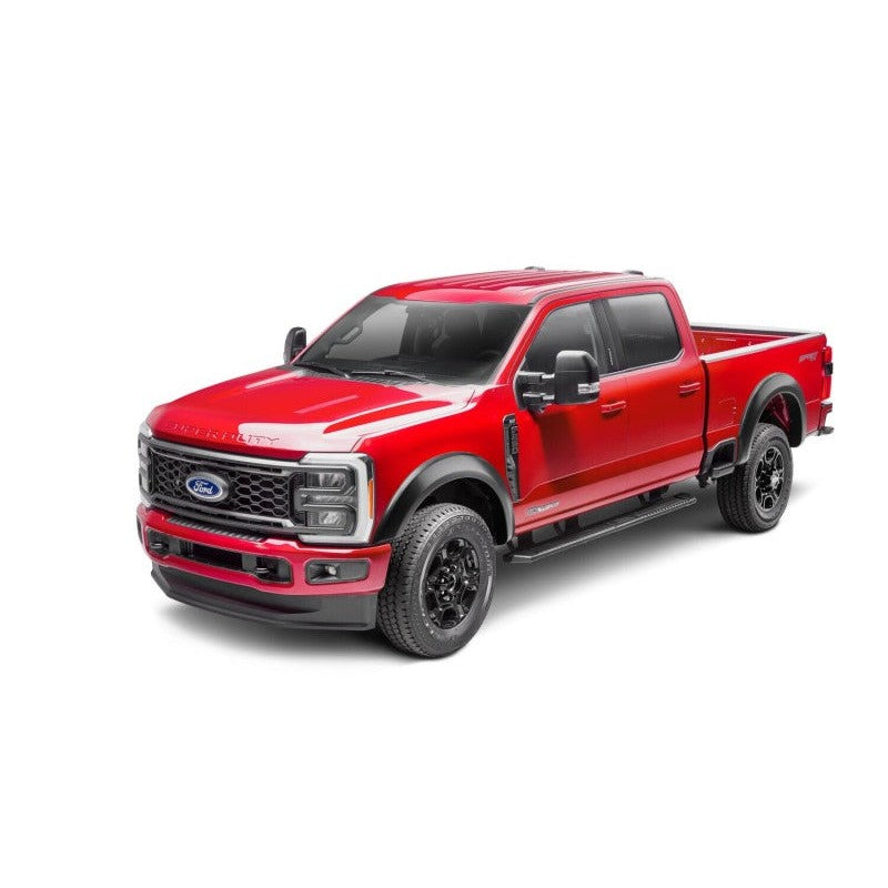 Set of four Husky Liners Extend-A-Fender style fender flares in matte black finish for Ford F-250 and F-350 Super Duty.