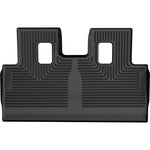 Black Husky Liners WeatherBeater 3rd seat floor liner featuring StayPut cleats and FormFit spill-containment edges.