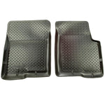 Husky Liners Classic Style black rubberized front floor liners with diamond plate texture for 1980-1991 GM trucks.