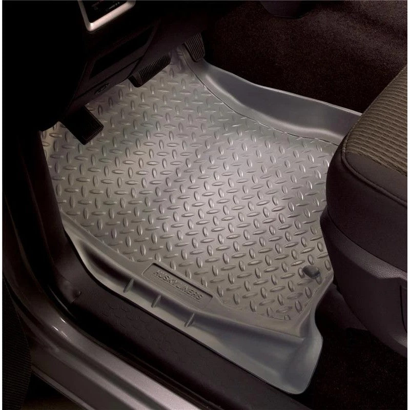 Husky Liners 30601 Classic Style black floor liners with diamond plate texture for 1999-2004 Jeep Grand Cherokee