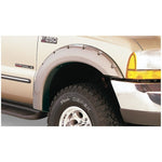 Husky Liners 4-piece matte black pocket style fender flares with stainless steel rivets for 1999-2007 Ford Super Duty