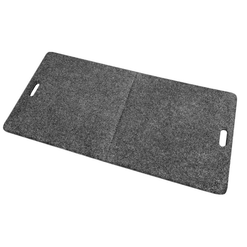 Husky Liners TrackMat foldable mechanic mat featuring plush gray surface and 3/4-inch thick impact absorbing foam core.