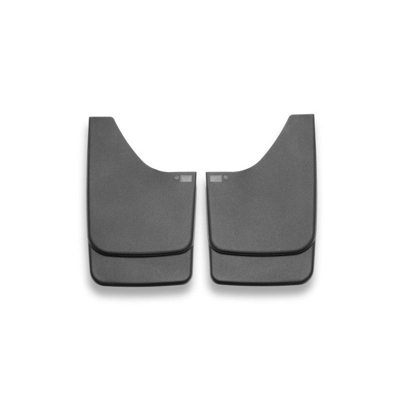 Husky Liners 56261 black thermoplastic universal mud guards for small to medium vehicles showing textured finish.