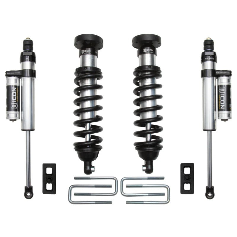 ICON Stage 3 suspension kit with 2.5 inch coilovers and piggyback rear shocks for 2000-2006 Toyota Tundra.