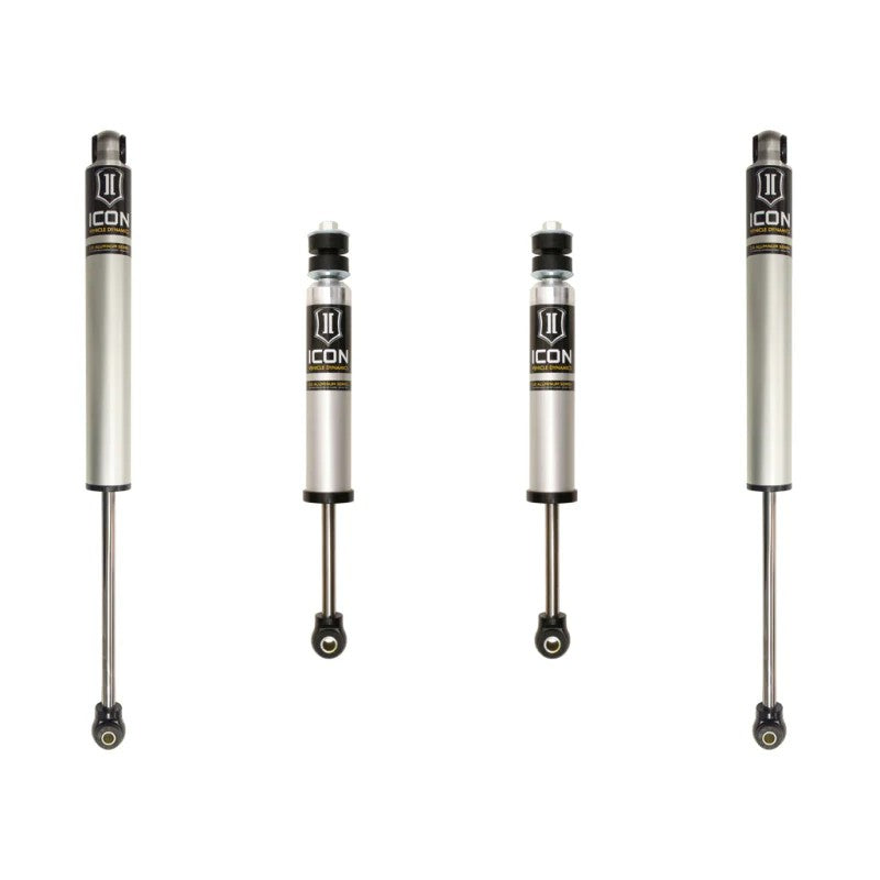 ICON V.S. 2.0 Aluminum Series IFP front and rear shocks for 2001-2010 GM 2500/3500 Stage 1 suspension system.