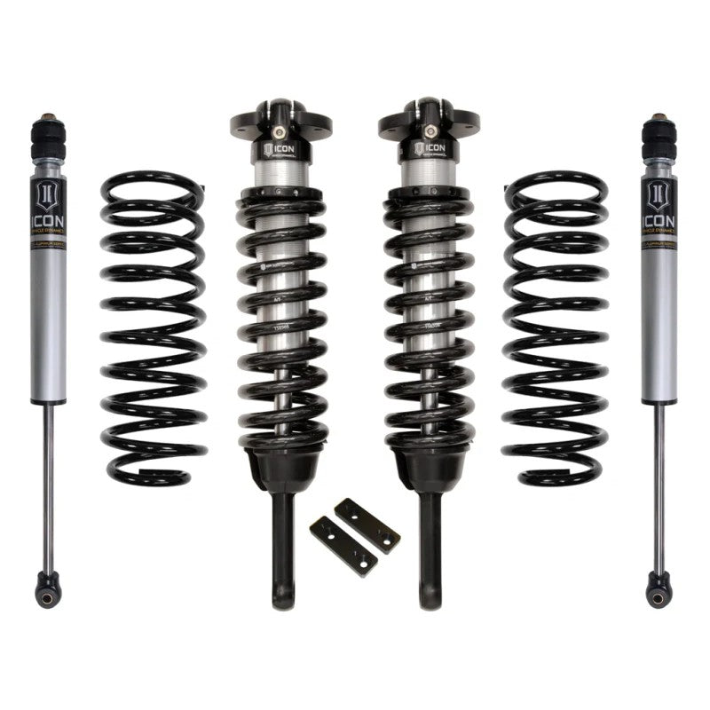 ICON Stage 1 Suspension System featuring 2.5 Series coilovers and 2.0 Aluminum Series rear shocks for Toyota and Lexus