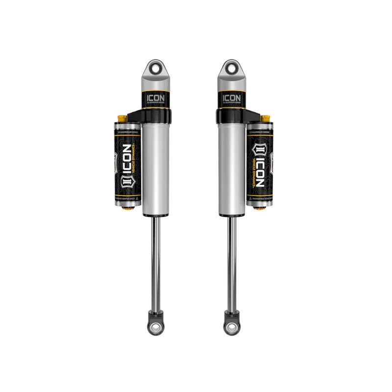 ICON V.S. 2.5 Series aluminum rear shocks with piggyback reservoirs and CDC adjustment knobs for Ford F-150.