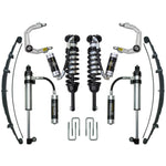ICON Stage 8 suspension system including coilovers, remote reservoir shocks, and billet UCAs for 2005-2023 Toyota Tacoma.
