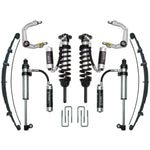 ICON Stage 9 suspension kit with remote reservoir shocks, billet upper control arms, and RXT multi-rate leaf springs.