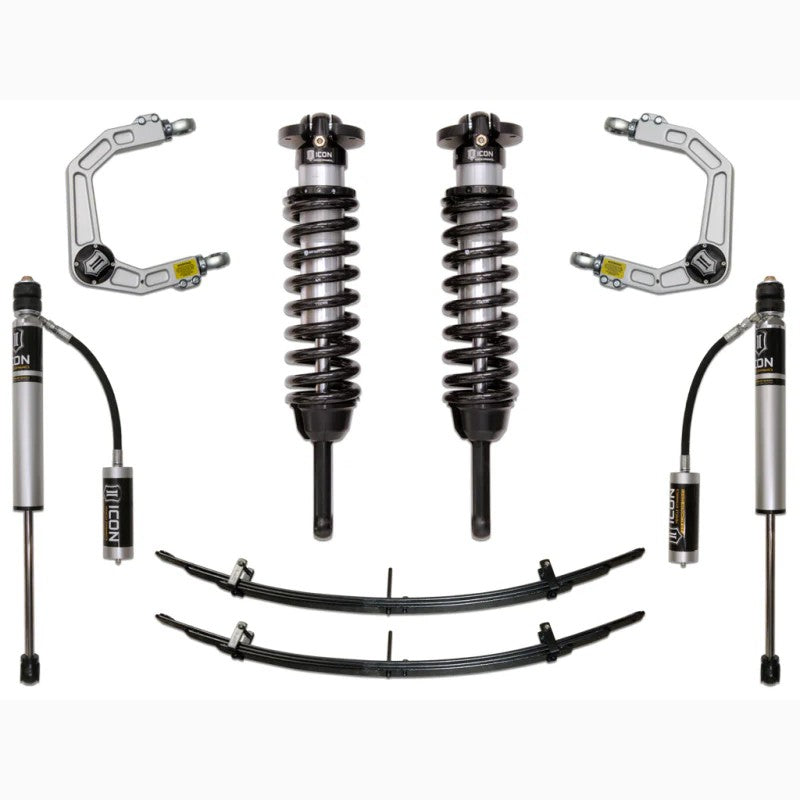 ICON Stage 3 suspension system including front coilovers, billet aluminum upper control arms, and rear reservoir shocks.