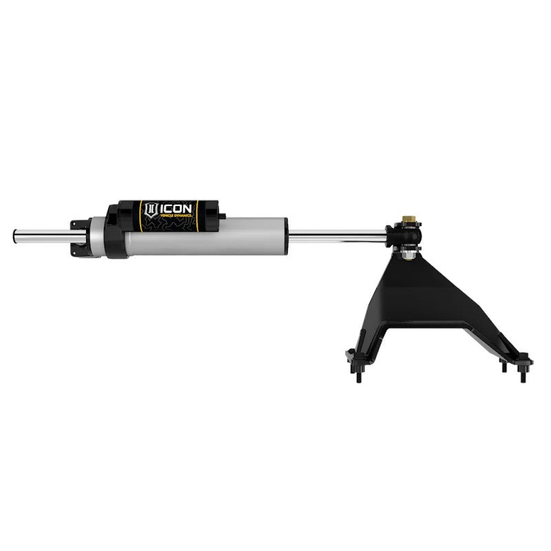 ICON 65052 Centerline 2.5 Series steering stabilizer with piggyback reservoir for 2005-2022 Ford Super Duty trucks.