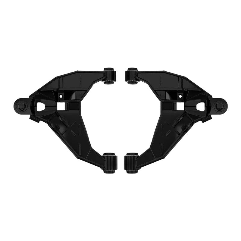 Pair of ICON Vehicle Dynamics black boxed steel lower control arms for 2005-2023 Toyota Tacoma.