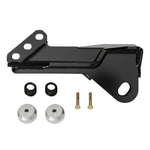 ICON fabricated steel track bar bump steer bracket with satin black powder coat for lifted 2008-2025 Ford Super Duty.