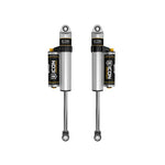 ICON V.S. 2.5 Series aluminum piggyback rear shocks with CDCV adjustment knobs and 7/8 inch shafts for Ram 1500.
