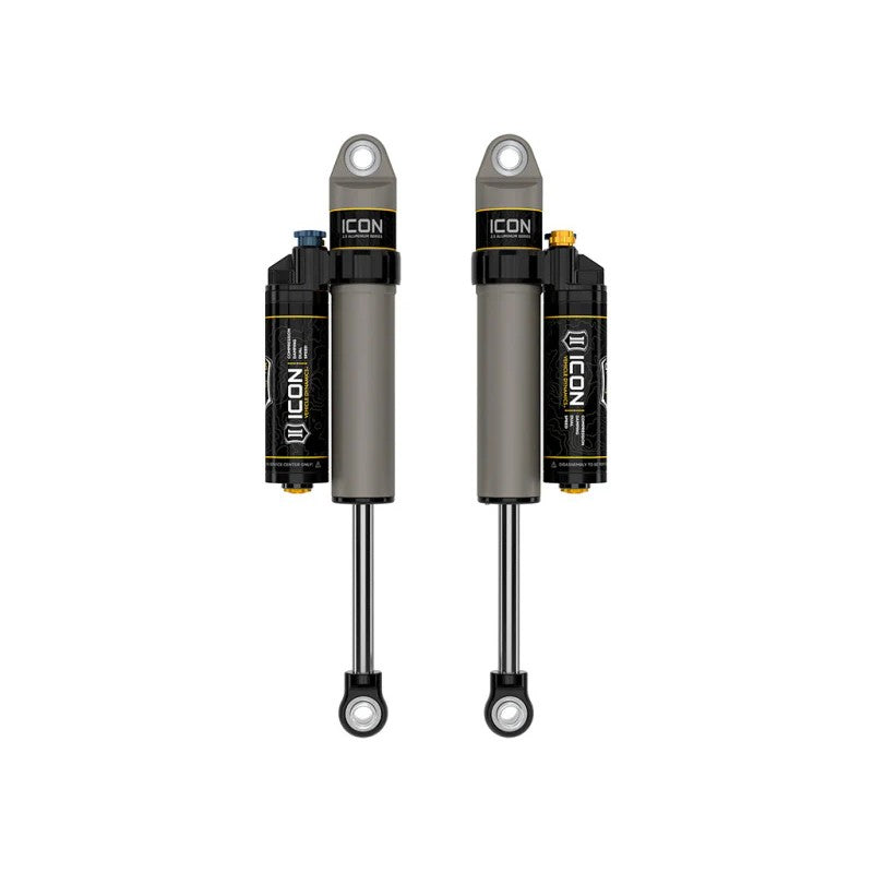 ICON V.S. 2.5 Aluminum Series piggyback reservoir rear shocks with CDXS adjustment knobs for 2004-2025 Ford F-150.