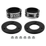 Black anodized CNC machined aluminum ICON Attitude Adjustment Collar leveling kit for 2017-2021 Ford Raptor
