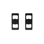 Pair of ICON Vehicle Dynamics 1-inch cast iron rear lift blocks for 2.5-inch wide leaf springs.