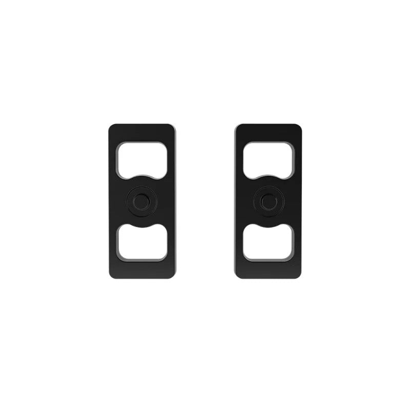 Pair of ICON Vehicle Dynamics 1-inch cast iron rear lift blocks for 2.5-inch wide leaf springs.
