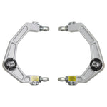ICON CNC-machined 6061 billet aluminum upper control arms with Delta Joints and matte anodized finish.