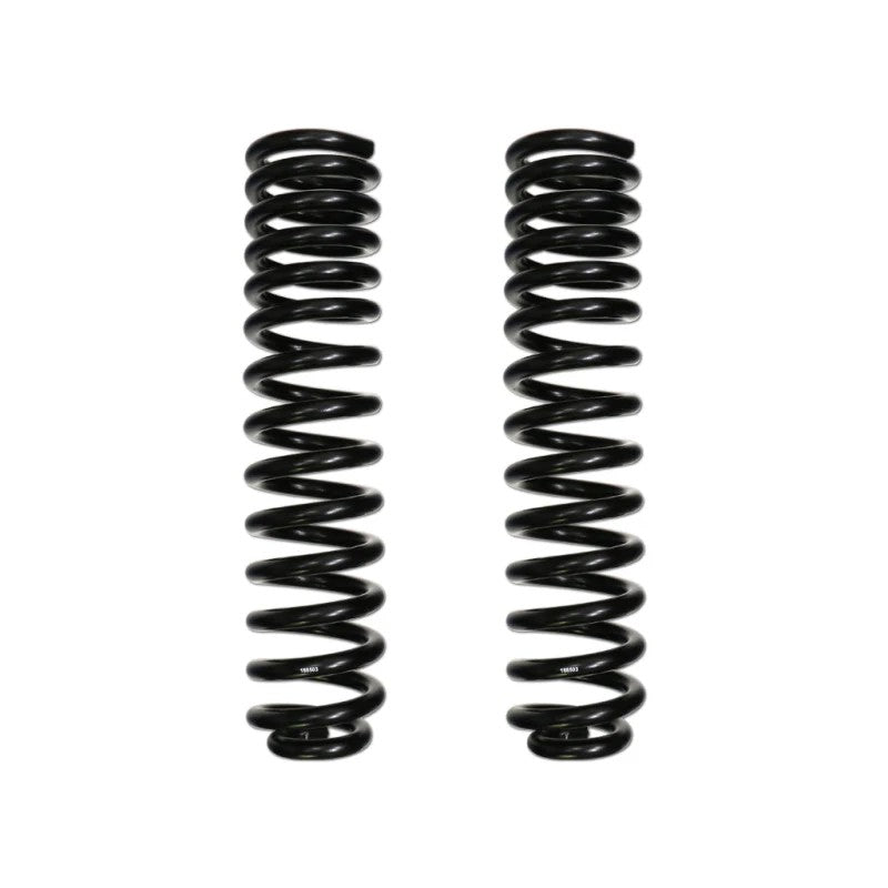 ICON Vehicle Dynamics black semi-gloss powder coated 7-inch dual-rate front coil springs for Ford Super Duty.