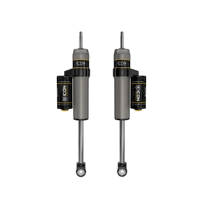 ICON V.S. 2.5 Series aluminum piggyback reservoir front shocks for 2005-2025 Ford F-250 and F-350 Super Duty 4WD.
