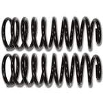 A pair of ICON Vehicle Dynamics black powder-coated 2-inch rear linear lift coil springs for Toyota and Lexus SUVs.