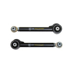 Black tubular steel rear upper trailing arms with PTFE-lined FK rod ends and maintenance-free bushings.