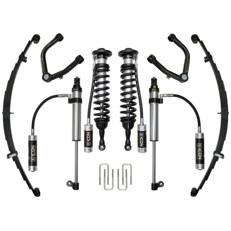 ICON K53028T Stage 8 suspension kit for 2007-2021 Toyota Tundra with 2.5 Series coilovers and tubular upper control arms