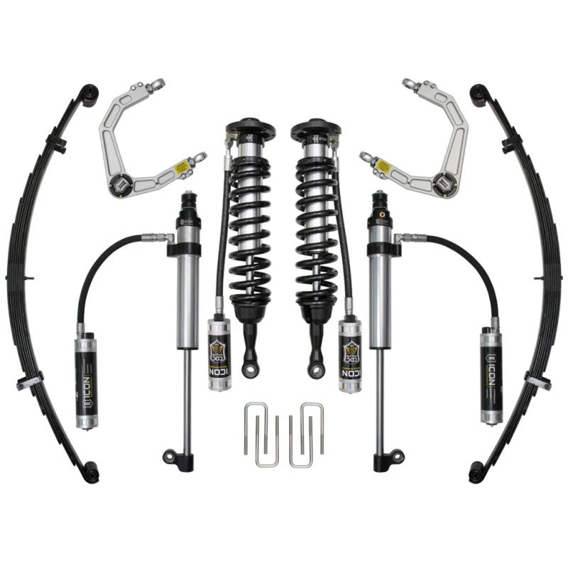 ICON Stage 9 Suspension System with Billet UCAs and RXT Leaf Springs for 2007-2021 Toyota Tundra.
