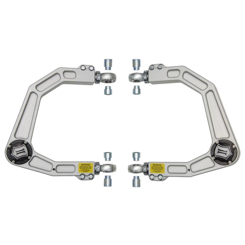 ICON CNC machined 6061 billet aluminum upper control arms with Delta Joints and FK rod ends for 2007-2022 Toyota Tundra.