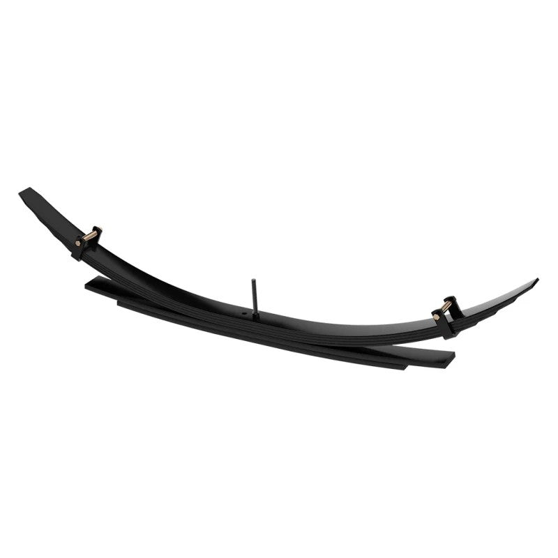 ICON black steel rear leaf spring expansion pack with center bolts for 2008-2025 Ford Super Duty trucks.