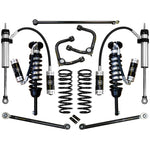 ICON Stage 5 suspension kit including remote reservoir shocks, tubular upper control arms, coil springs, and rear links.