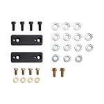 Black anodized CNC machined aluminum sway bar relocation blocks with mounting hardware for Toyota 4Runner and FJ Cruiser.