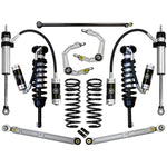 ICON Stage 5 suspension system including 2.5 remote reservoir shocks, billet upper control arms, and rear links.